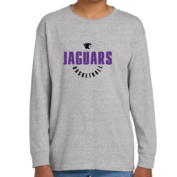Toby Johnson Basketball Grey Youth Heavy Cotton 100% Cotton Long Sleeve T Shirt Thumbnail