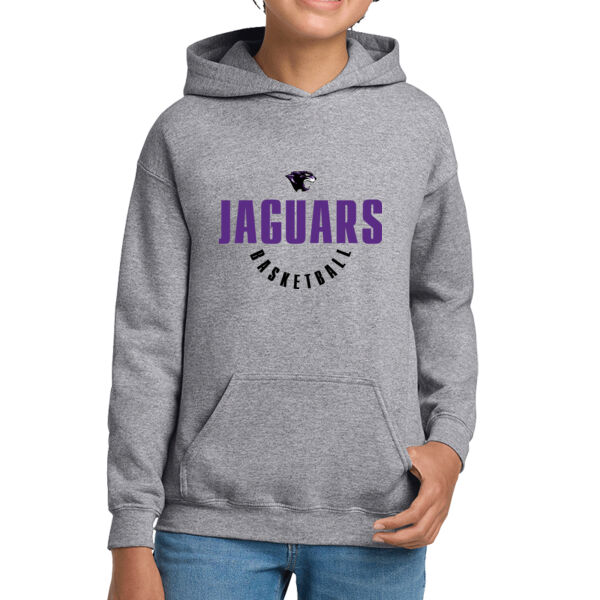 Toby Johnson Basketball Grey Youth Heavy Blend Hooded Sweatshirt Thumbnail