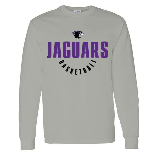 Toby Johnson Basketball Grey Heavy Cotton 100% Cotton Long Sleeve T Shirt Thumbnail